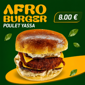 Afro Burger Poulet Yassa