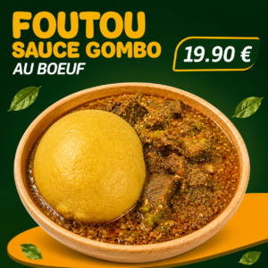 Foutou Sauce Gombo au Boeuf