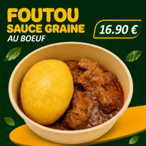 Foutou Sauce Graine au Boeuf