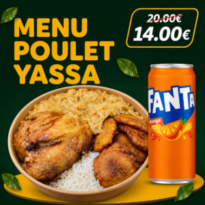 Menu Poulet Yassa